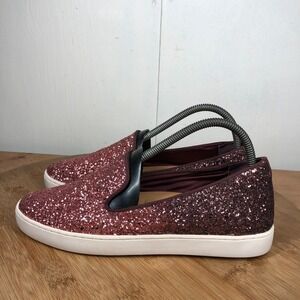 Birdies The Swift Womens size 9 shoes rose Sparkle Flitter Slip On Loafers